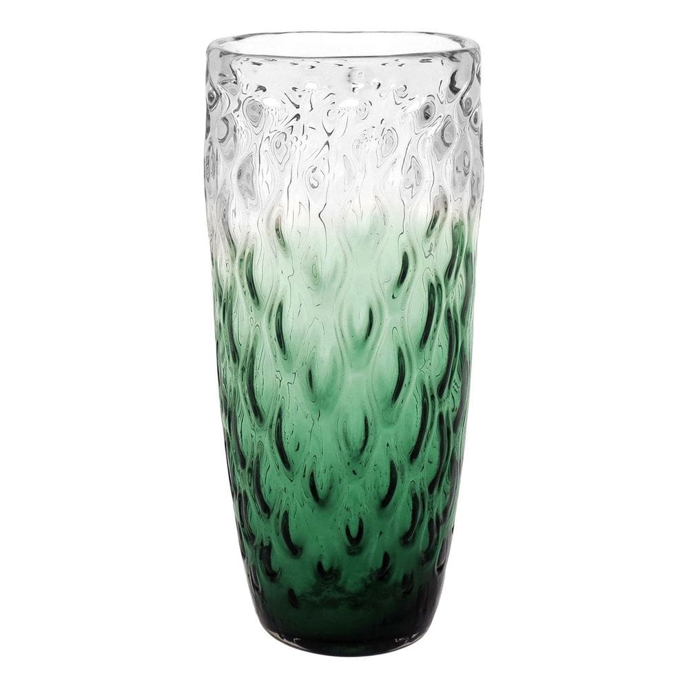 Vaso Decorativo Enfeite Casa Vidro 51x23x23cm Verde