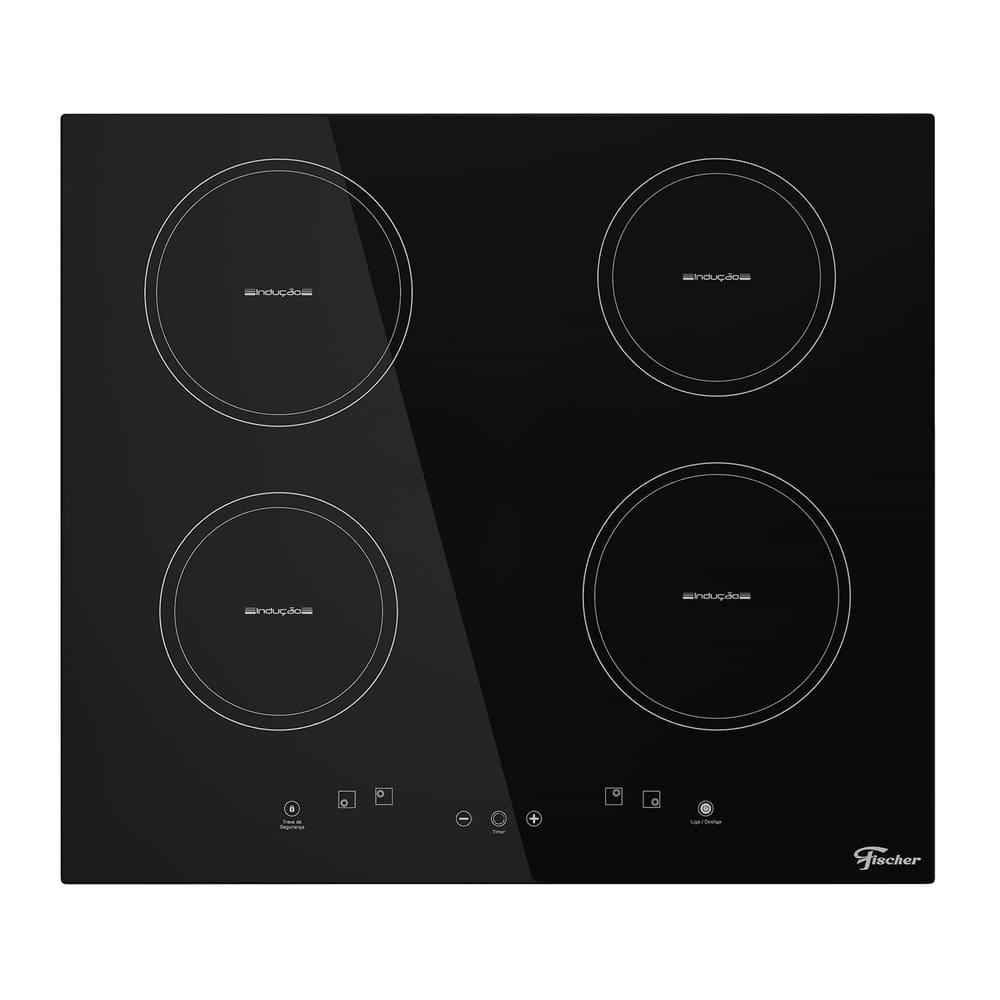Cooktop de Indução Fischer 4 Bocas com Touch Screen Vitrocerâmica 25943-56251 220v