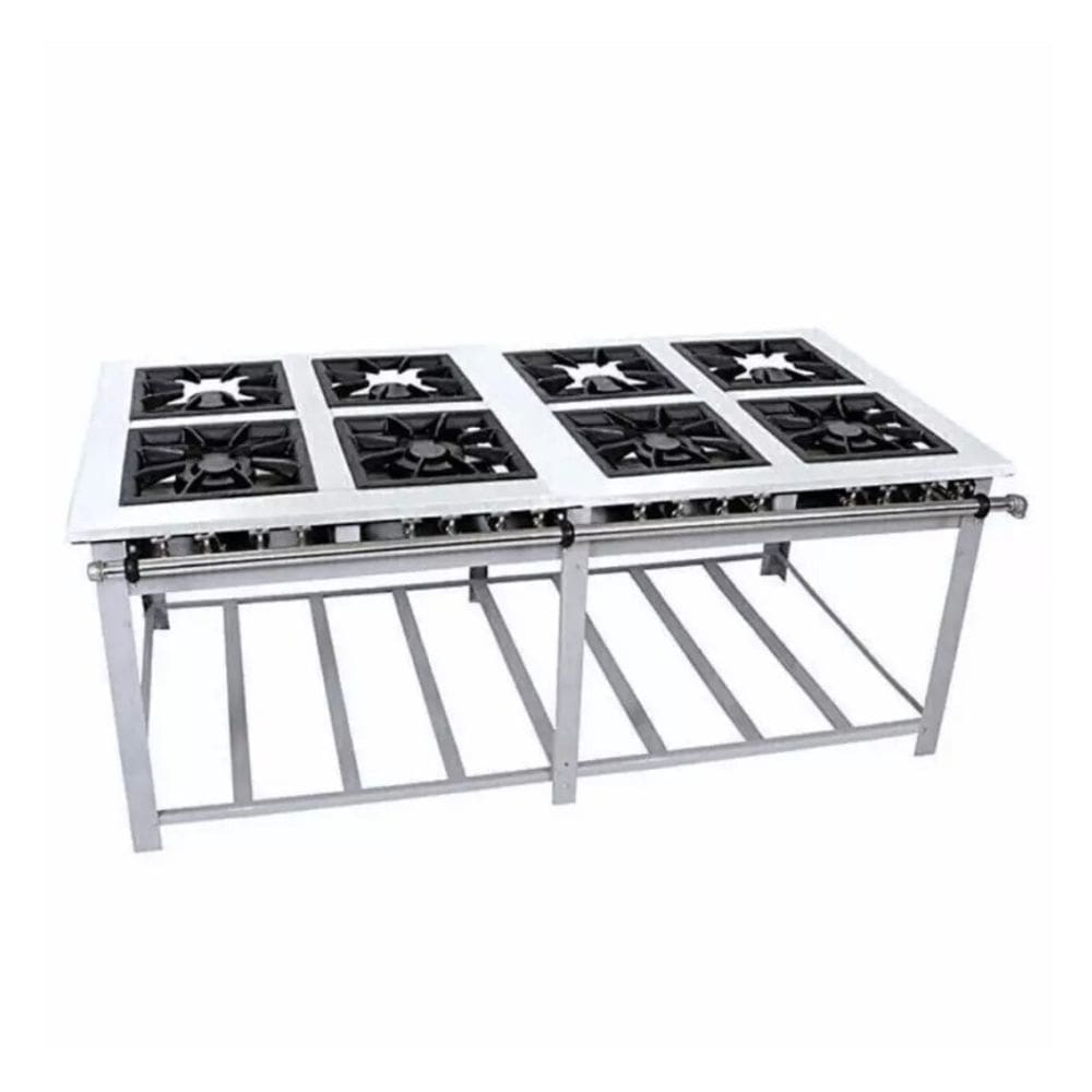 Fogão Lateral Maxi Venâncio 40×40 Inox 8 Bocas MI8 – Baixa Pressão