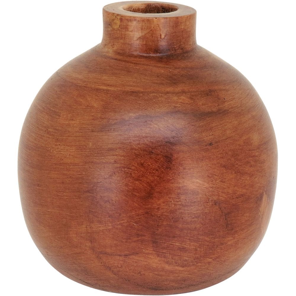 Vaso Decorativo Enfeite Casa Madeira 17x17x17cm Natural