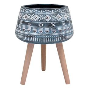 CACHEPÔ VASO DECORATIVO PLANTA RESINA 52x40x40cm CINZA