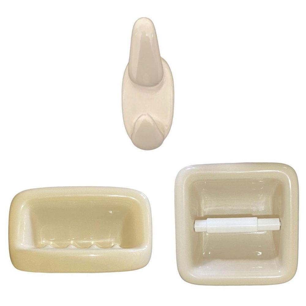 Kit Para Banheiro Louça Areia 3 Peças De Embutir Icasa