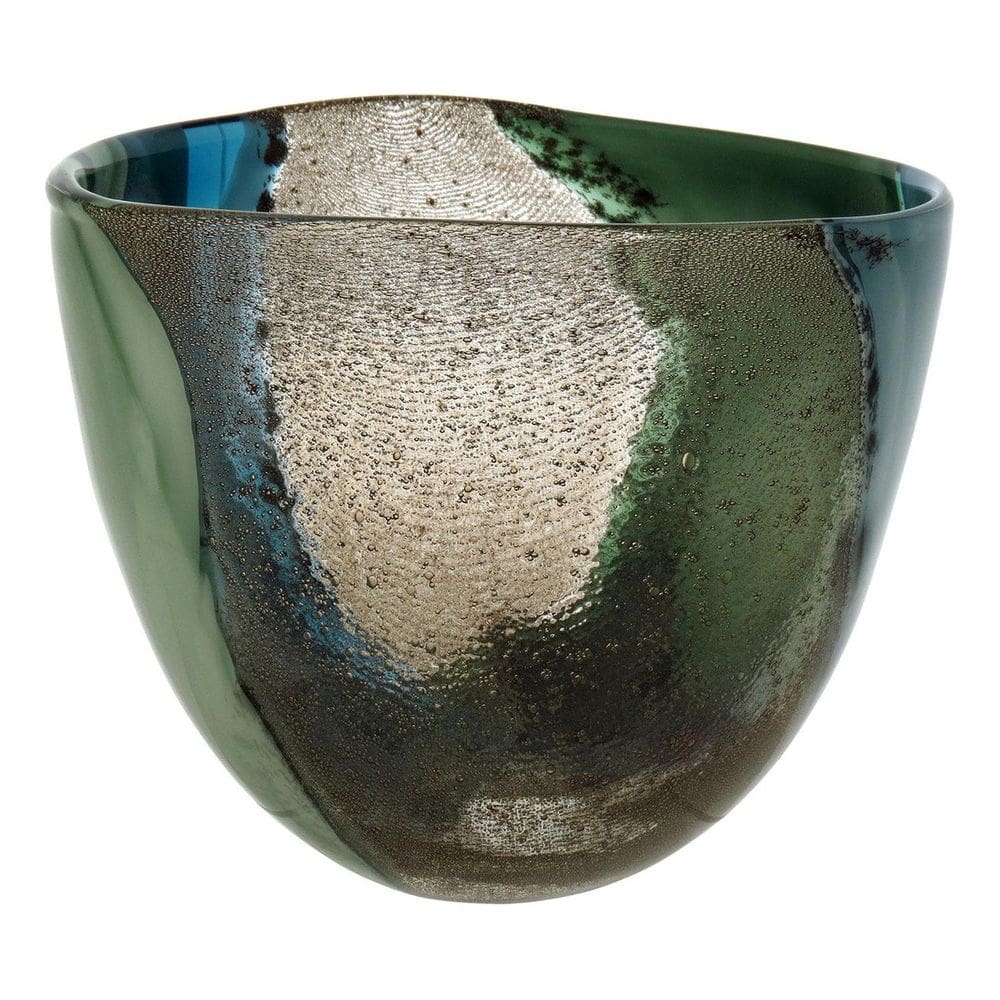 Vaso Decorativo Enfeite Casa Vidro 20x25x20cm Colorido