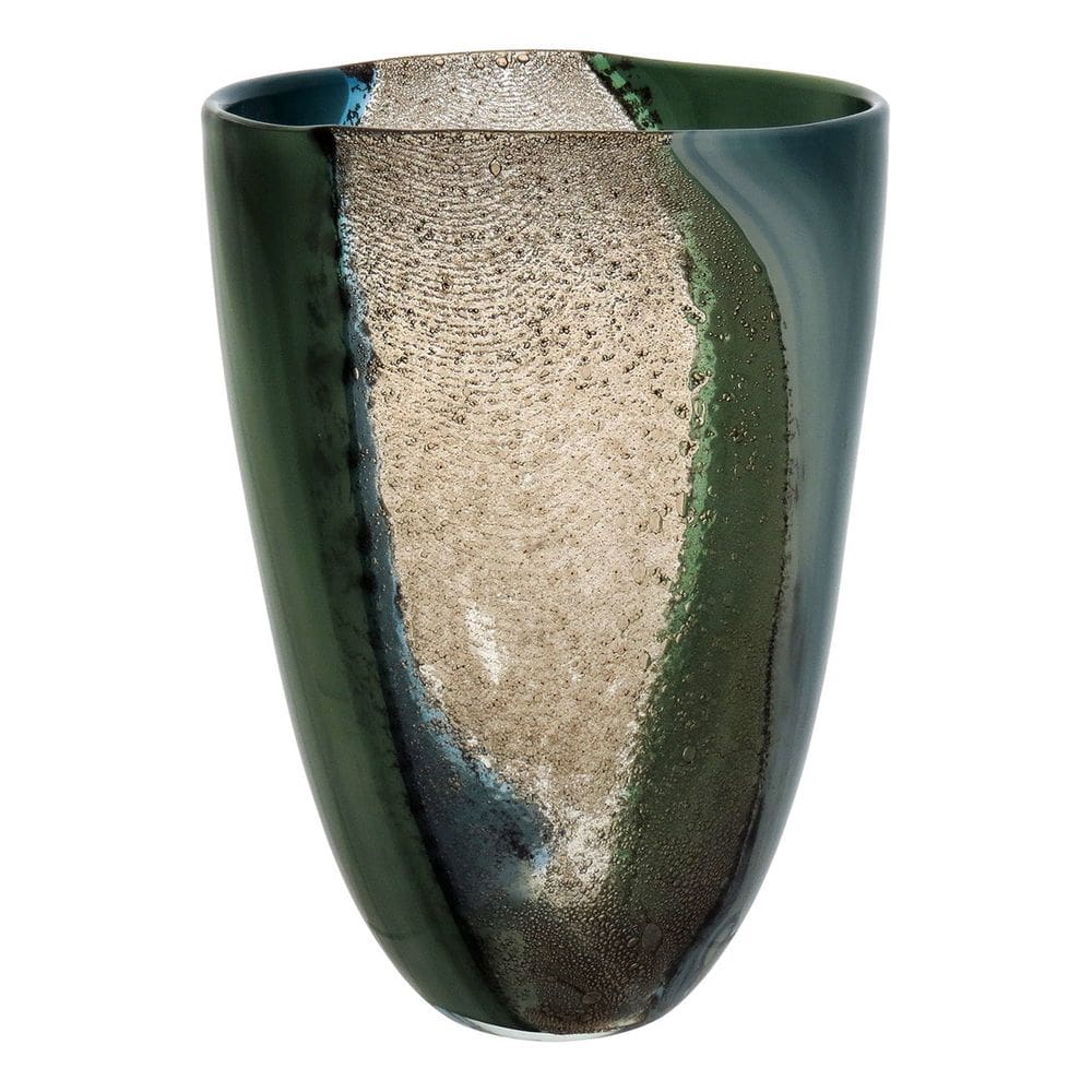 Vaso Decorativo Enfeite Casa Vidro 29x21x15cm Colorido