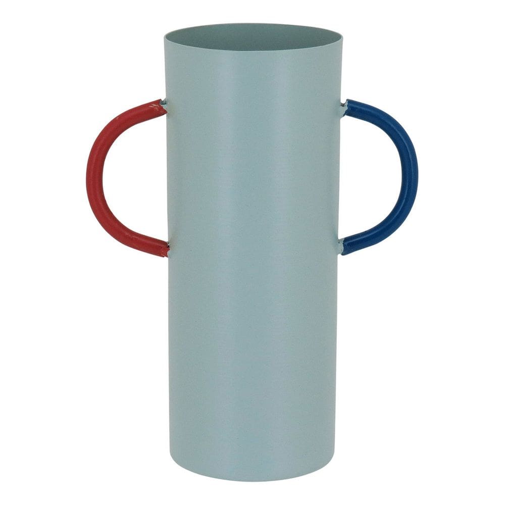 Vaso Decorativo Enfeite Casa Metal 15x11x11cm Verde