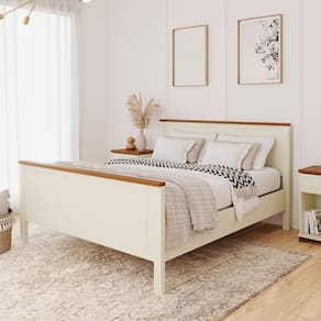 Cama Queen Ananda Cabecasa Madeiramadeira Off-white/Mel