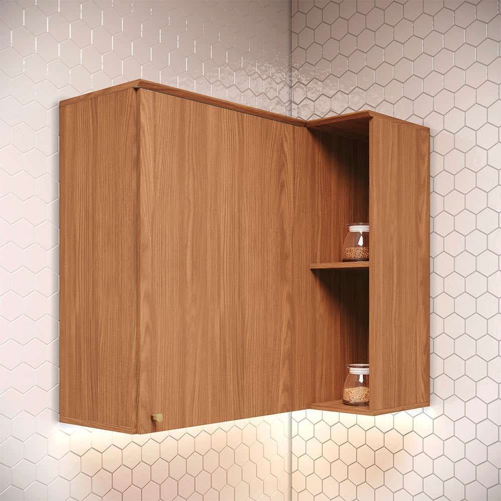 armário aéreo de canto requinte 1 pt nature