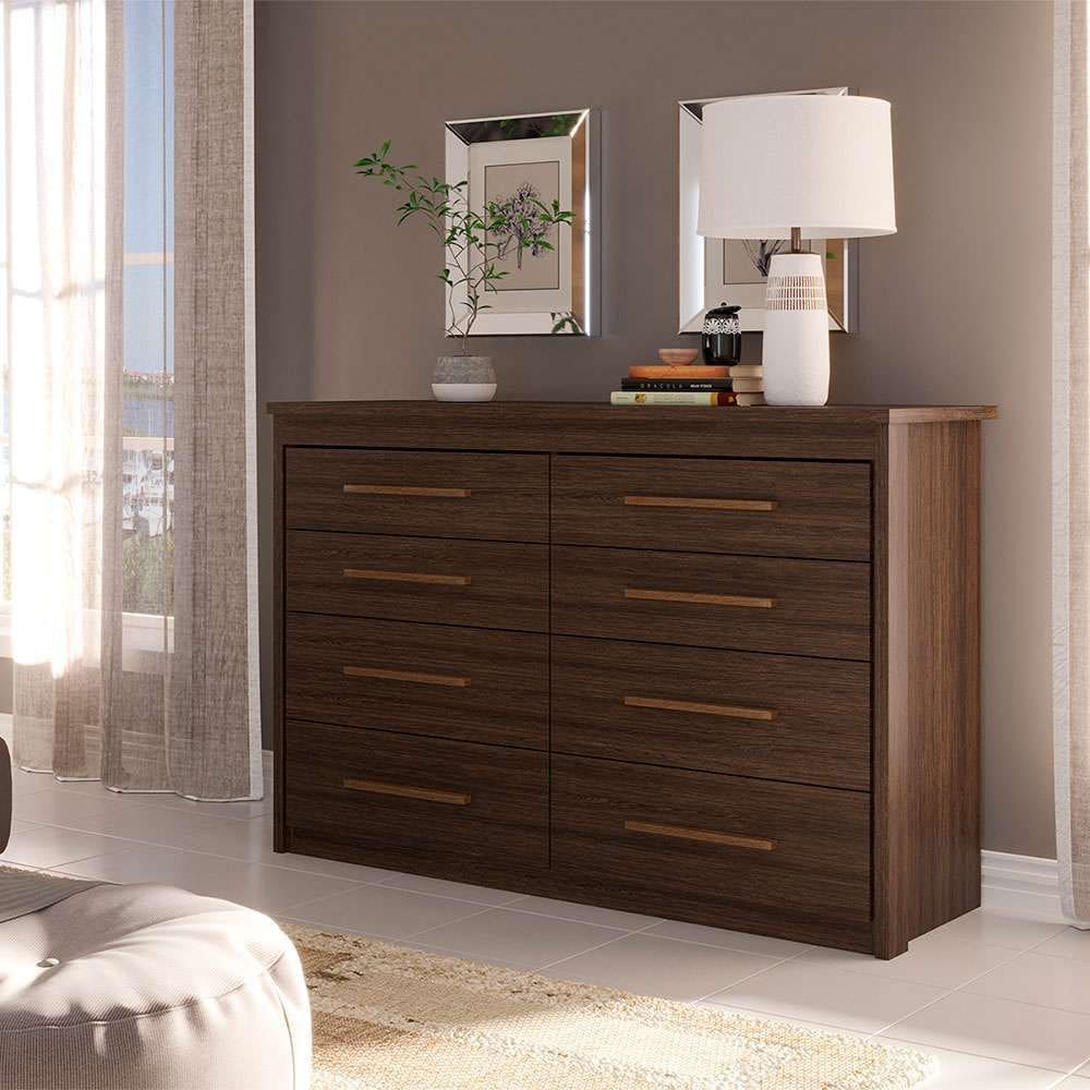 cômoda elegance 8 gv capuccino wood