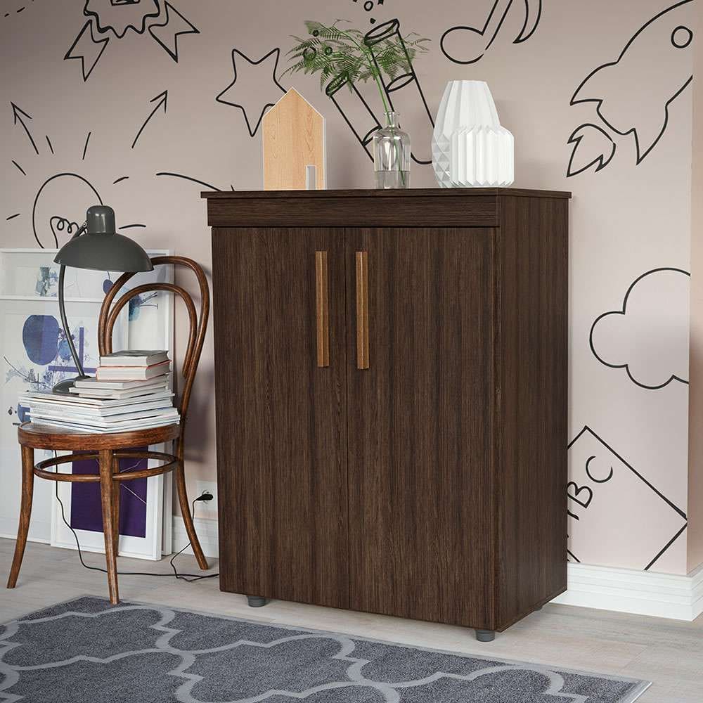 armário de escritório advantage 2 pt capuccino 97 cm