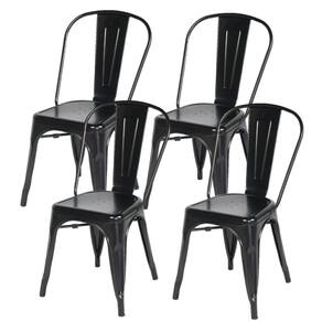 Conjunto 4 Cadeiras Tolix Iron - Design - Preta