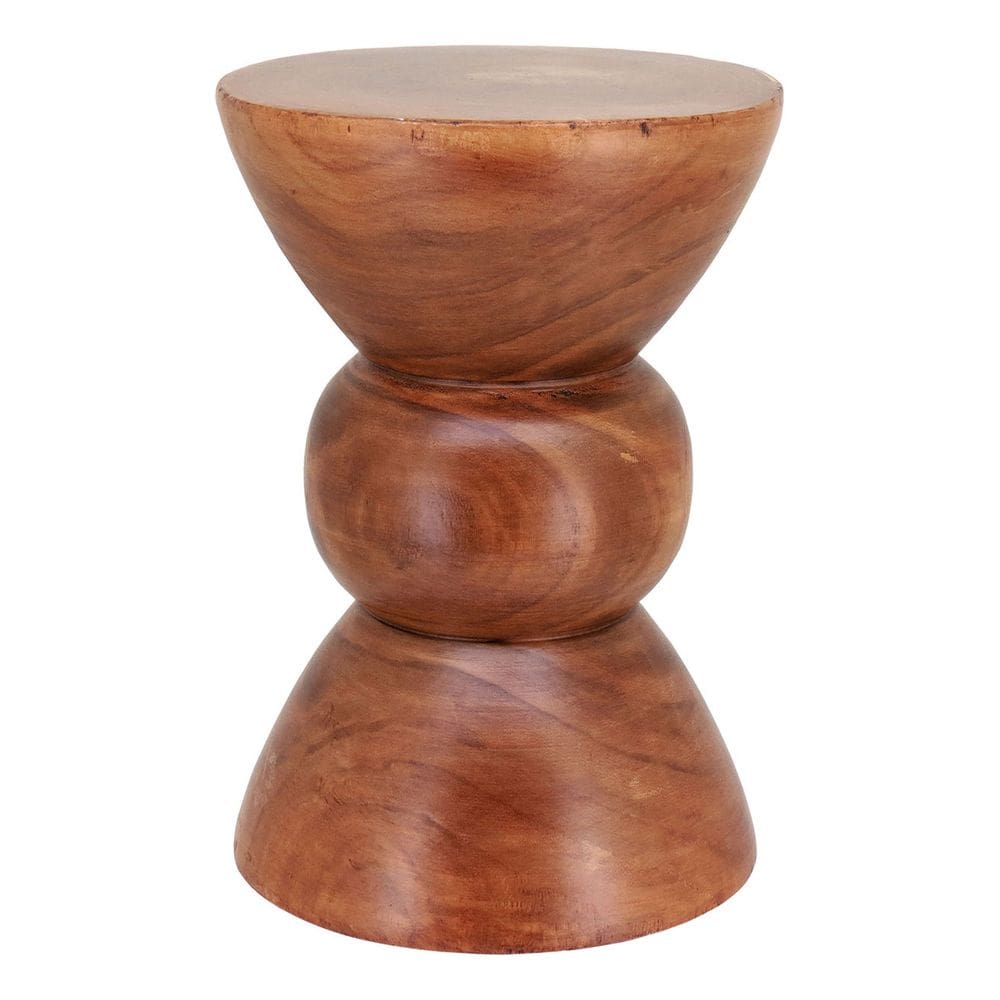 BANQUETA MADEIRA 45x31x31cm NATURAL DECORATIVO JARDIM GARDEN