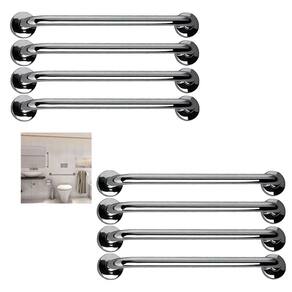 Alça de Apoio 40cm Barra Inox Kit 8 Unidades Cadeirante Idoso Deficiente Acessibilidade