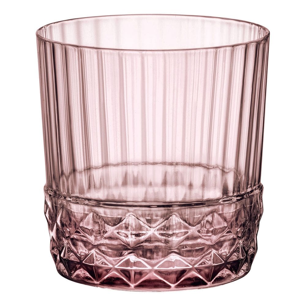 JG 6PÇ COPO UÍSQUE BORMIOLI ROCCO AMERICA 20S VIDRO 370ml 9x8x8cm ROSA