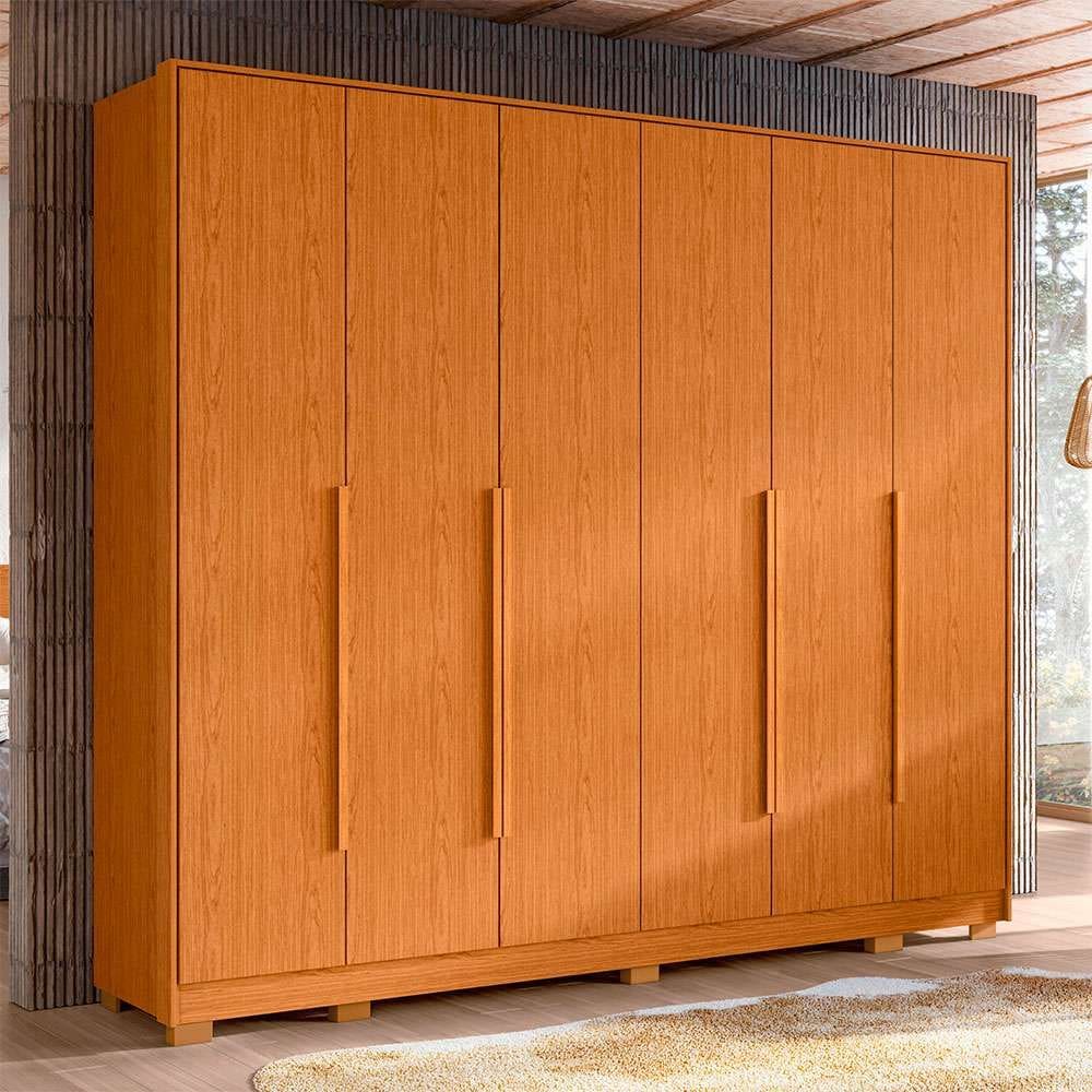 guarda-roupa casal fascínio 6 pt 6 gv cinamomo