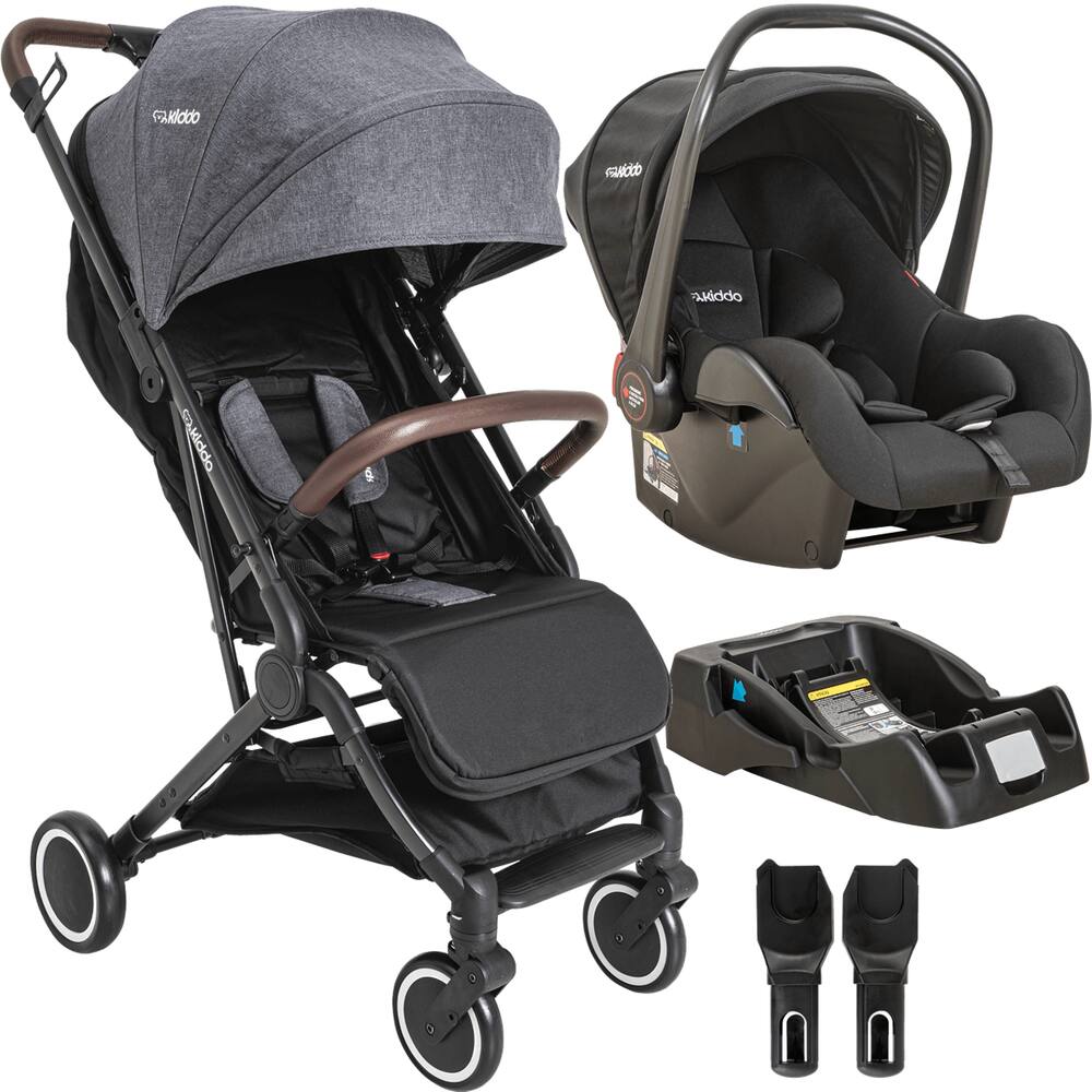 Carrinho Sprint II Grafite Kiddo com Bebe Conforto e Base