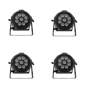 Kit 4 Par Led 9X18W 6 In 1 Rgbwa+Uv Outdoor