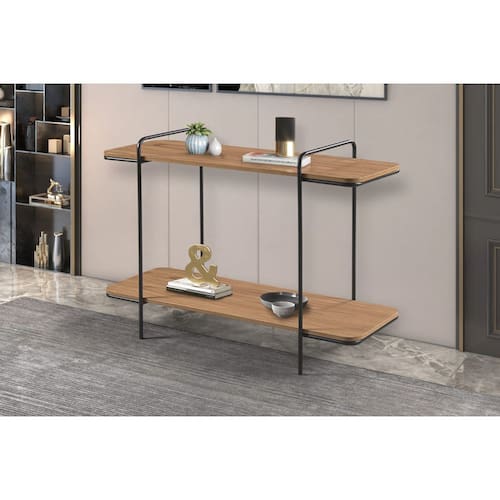 imagem-Aparador Decorativo com Base em Aço - Orlando - CM Decor - Marrom