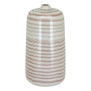 Vaso Decorativo Enfeite Casa Cerâmica 27x14x14cm Creme