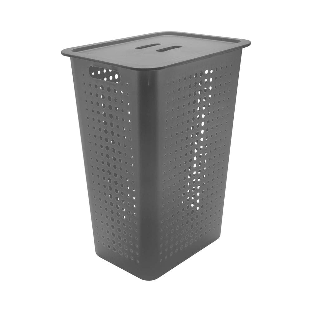 Cesto De Roupas Com Tampa 47L Chumbo - Ou CO 570 CHF