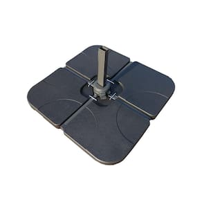 Base para Ombrelone Lateral Fratini Quadrado em Plástico (HDPE) Cor Preto