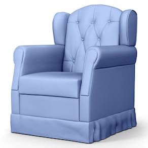 Poltrona de Amamentação Balanço Letícia Sintético Azul - Phoenix