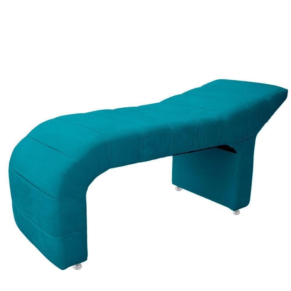 Maca Estofada Julia Para Estetica Facial Sombrancelha E Cilios Suede Cor Azul Claro