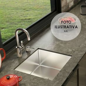 Cuba Pia 35 X 35 Cozinha Americana Inox Para Louça Quadrada