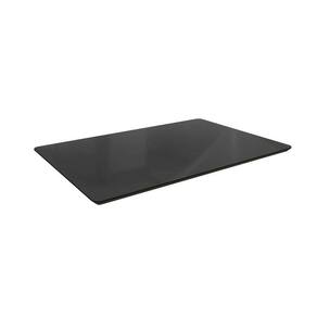 tampo retangular para mesa de jantar com vidro petúnia preto 120 cm