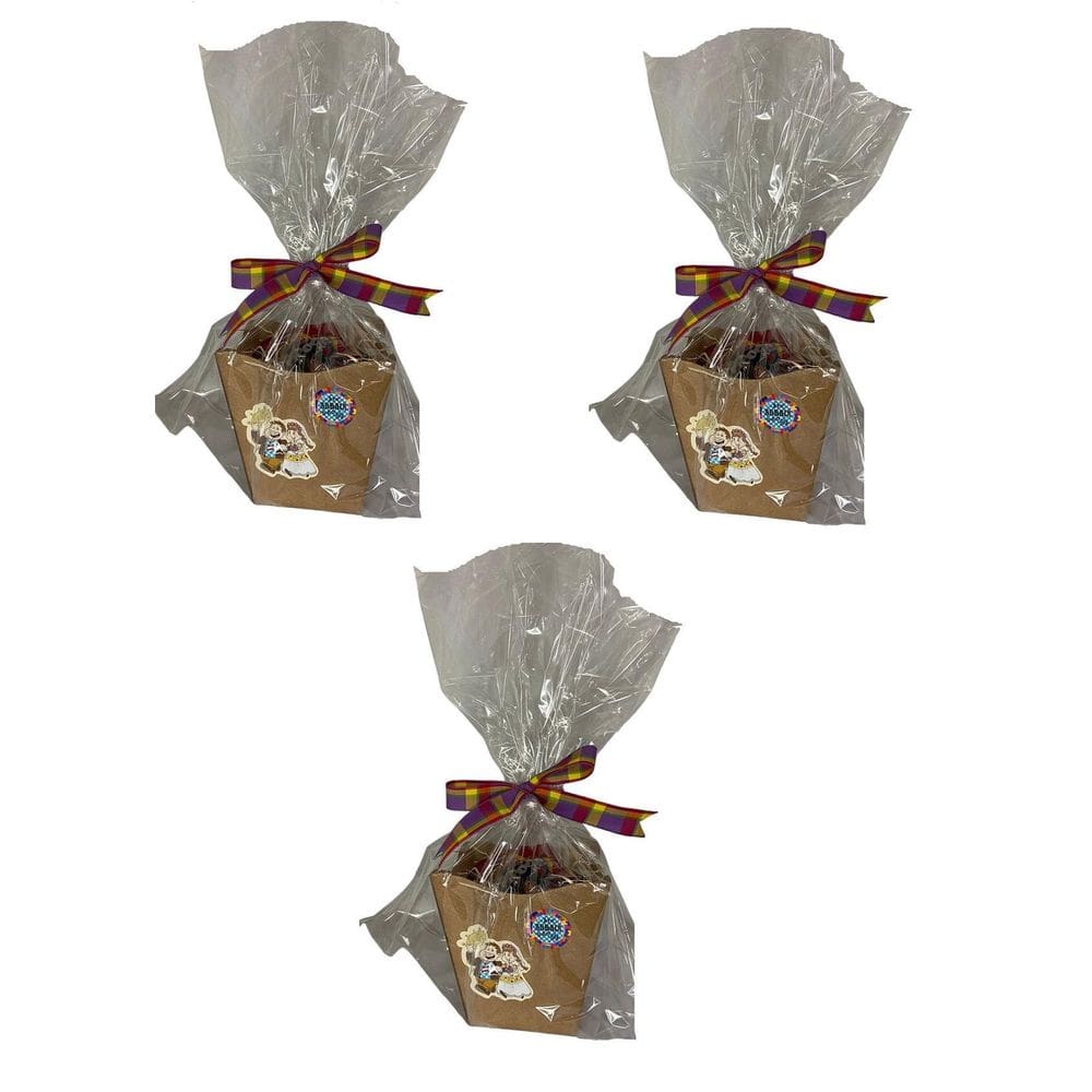 Kit 3 Cestas Cachepot Doces Festa Junina Arraiá P/2 Pessoas