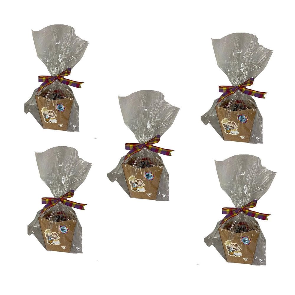 Kit 5 Cestas Cachepot Doces Festa Junina Arraiá P/2 Pessoas