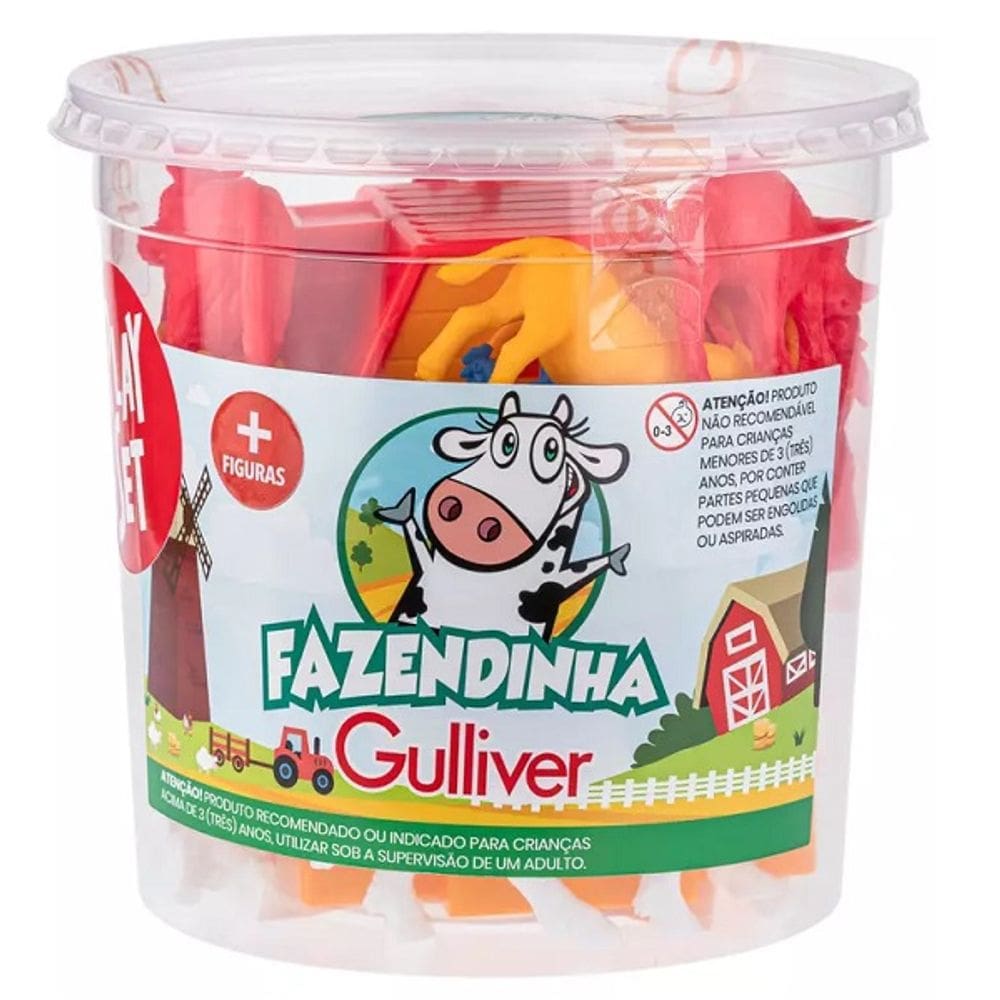 Baldinho do Fazendinha com 36 Figuras - Gulliver