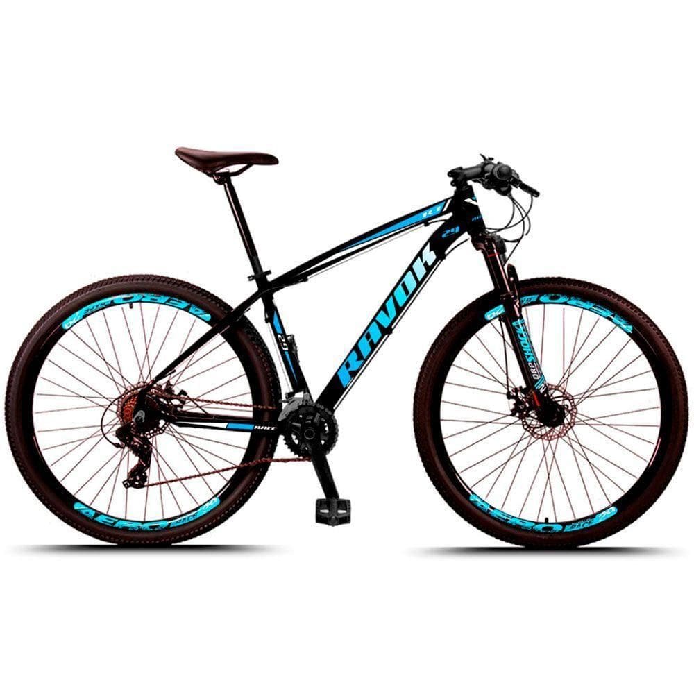 Bicicleta Bike Aro 29 Alumínio 24 Velocidades Shimano Suspensão Freio A Disco azul 19"