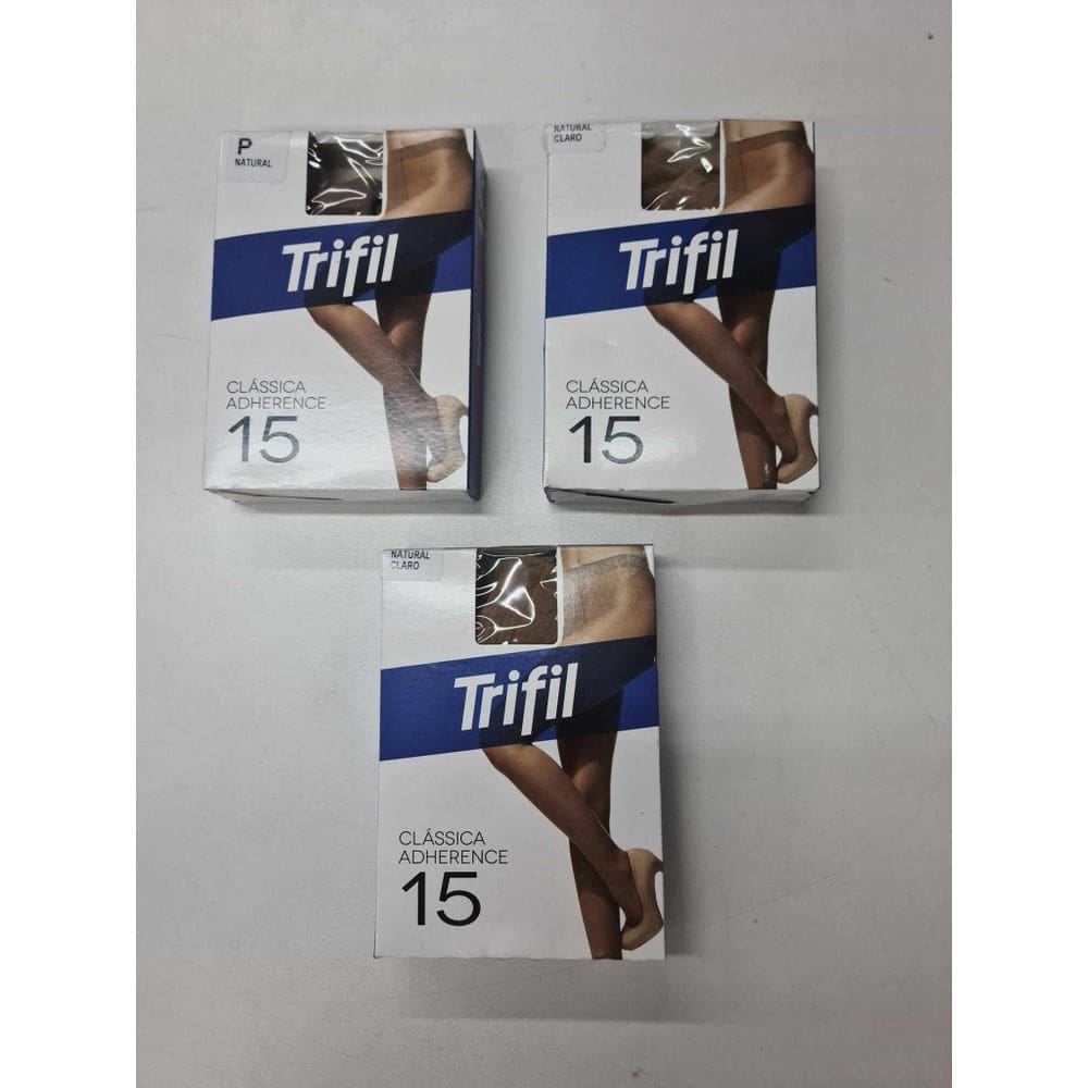 3 Meias Calça Fio 15 adherence Trifil 6394.Tamanho:G;Cor:Preto;Gênero:Feminino