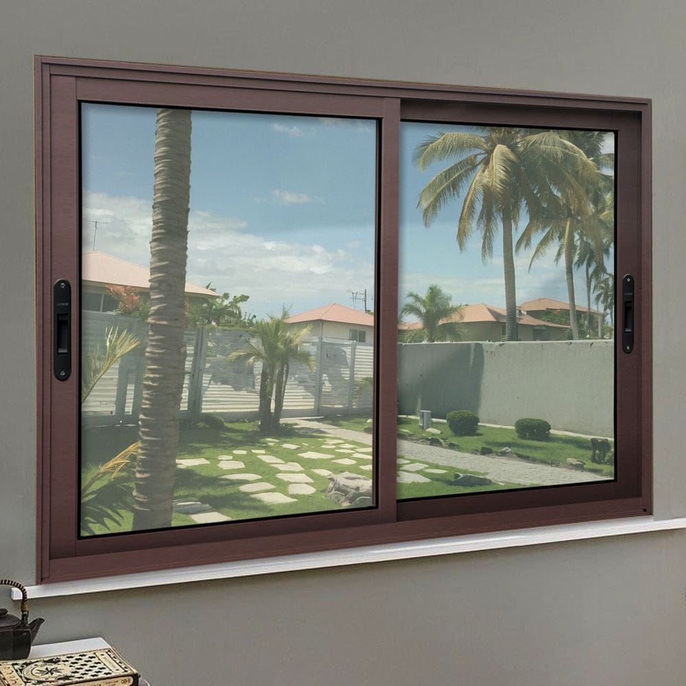 Janela Elite 2 Folhas Moveis 120 X 150 Vidro Liso Corten