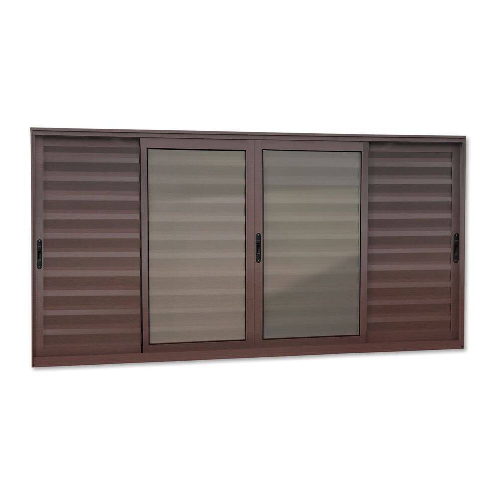 Veneziana Elite 6 Folhas Moveis 100 X 240 Vidro Liso Corten