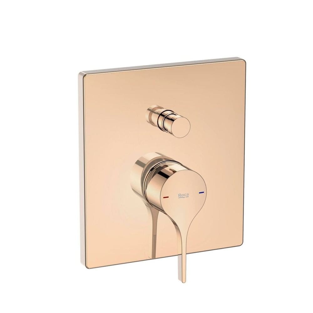 Acabamento para Monocomando de Banheira e Chuveiro para Box Insígnia com Desviador Rosé Gold