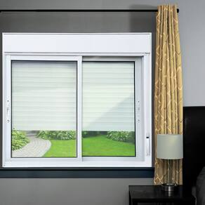 Janela Elite 2 Folhas Moveis com Persiana Integrada 140 X 150 Vidro Liso Branco