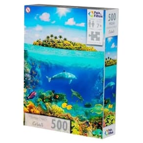Quebra Cabeça Corais Paisagem 500 Peças Puzzle Premium