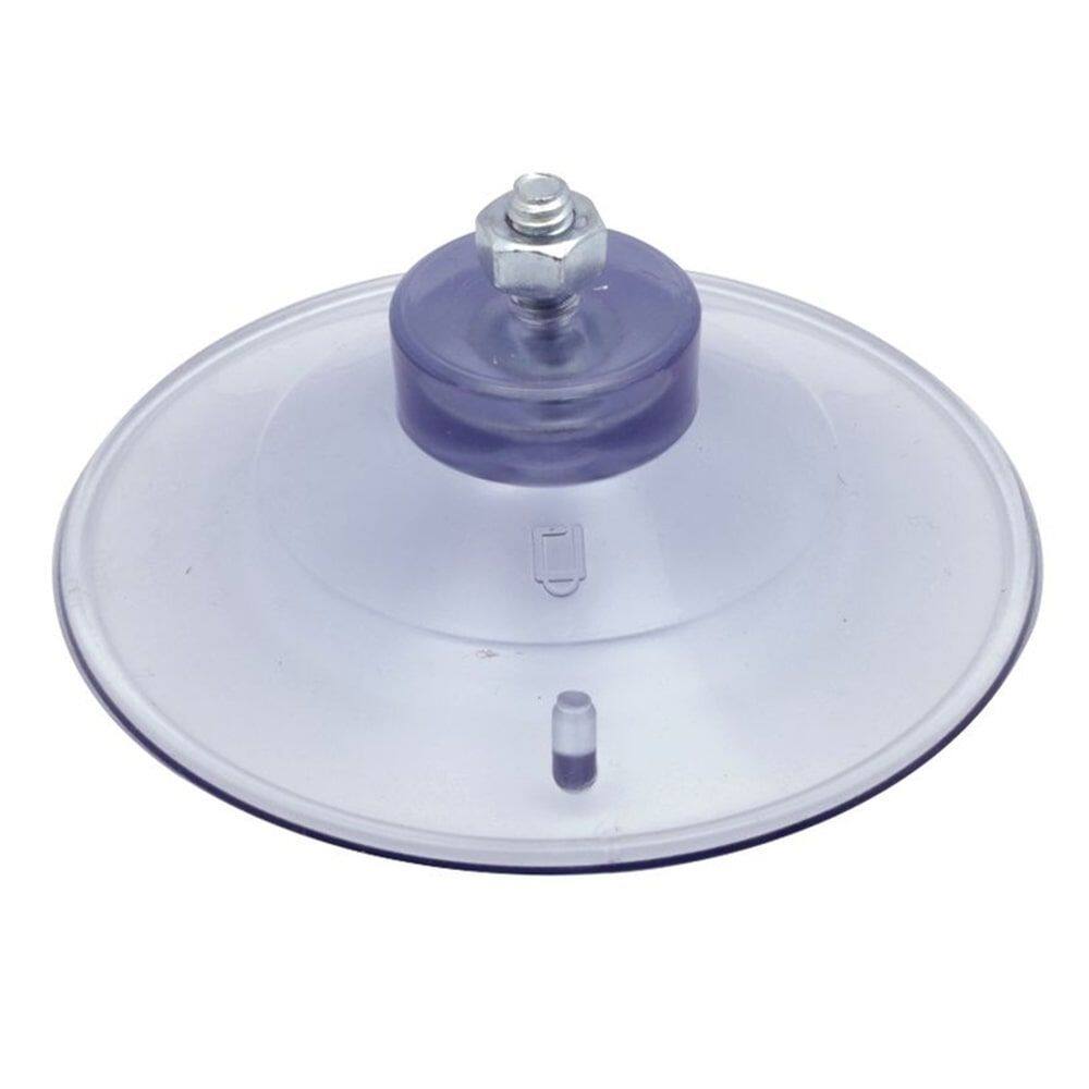 10 Ventosa de 90mm (9 cm) Em PVC Cristal C/ Parafuso e Porca