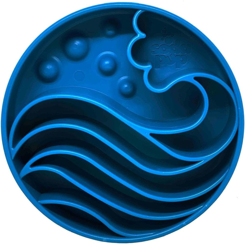 Comedouro Lento Wave eBowl SodaPup Tigela de Enriquecimento Para Cachorro - Azul