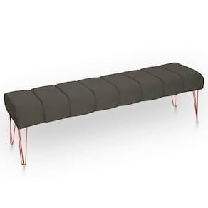 Recamier Estofada Casal King Size Luxo Veludo Cor Tabaco