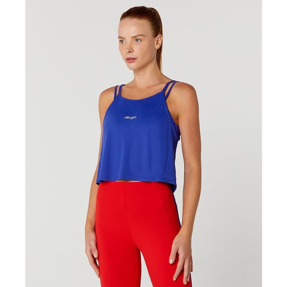 Regata Alto Giro Feminina Regular Com Alças Elástico UV 50+