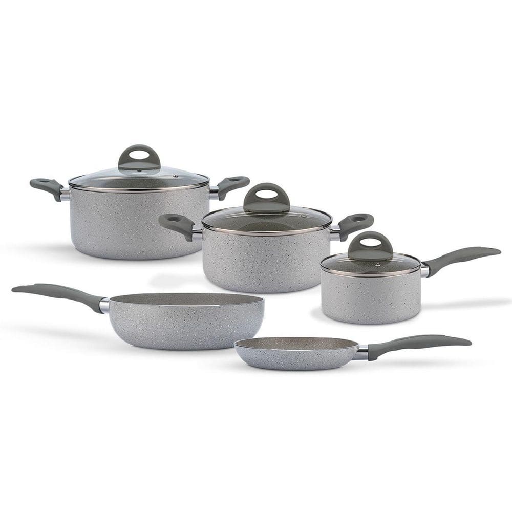 Jogo Panelas Brinox Antiaderente Ceramic Life 5 Peças Marble