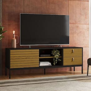 rack para tv até 65 polegadas industrial 1 pt 2 gv preto 162 cm