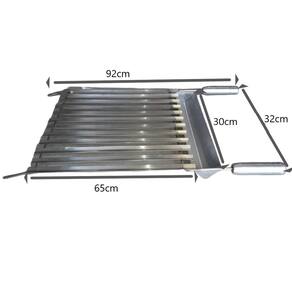 Grelha de inox argentina 30X65CM - ARTEINOXX