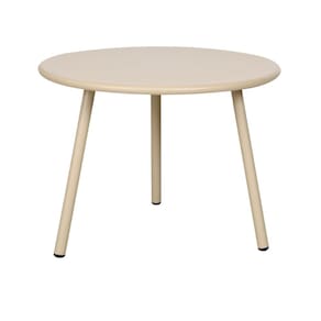 Mesa de Centro Redonda Noronha Fratini 50 cm (largura) em Aço Cor Nude Área Externa