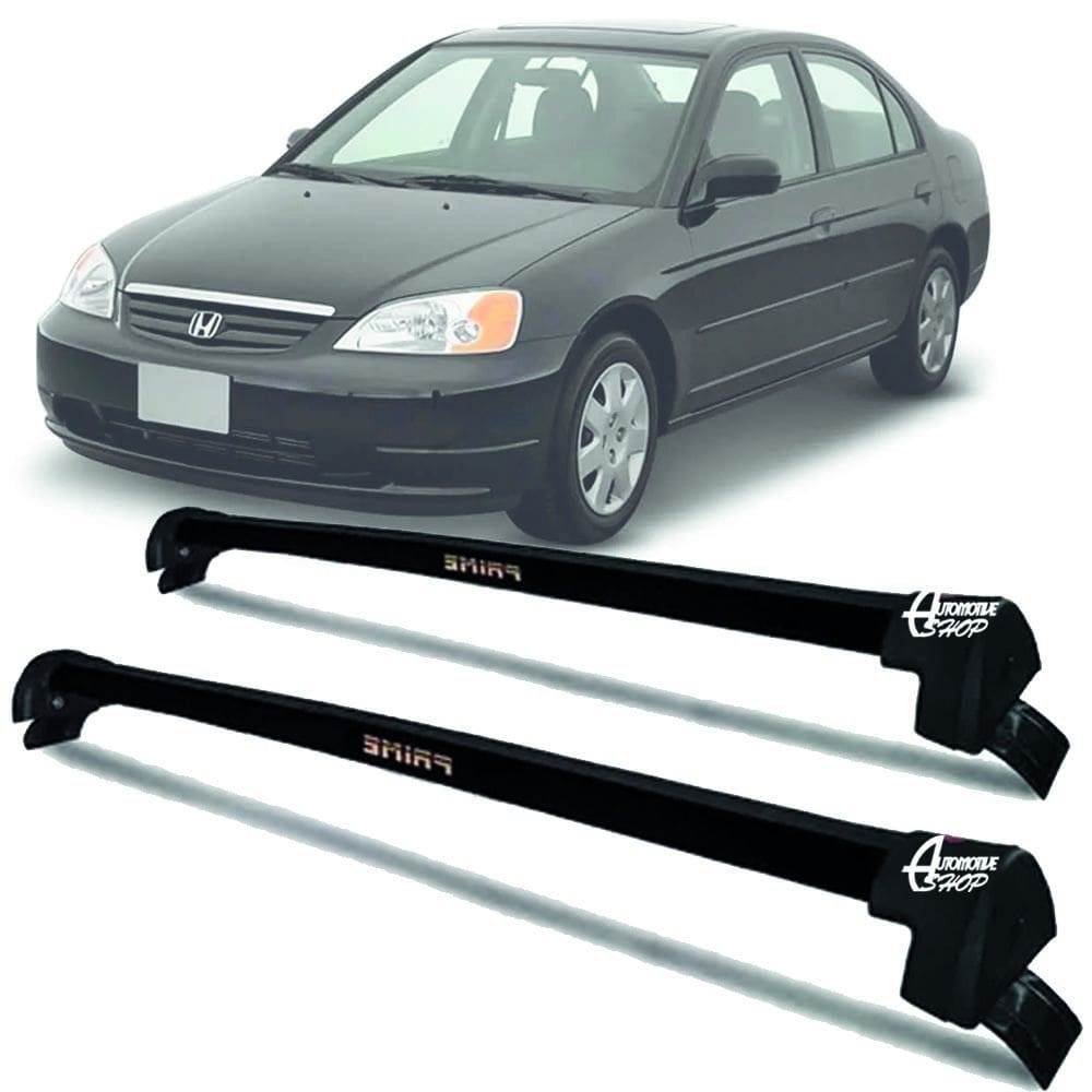 Rack Teto Aluminio Prime Honda Civic 01 até 2003 Preto PR108