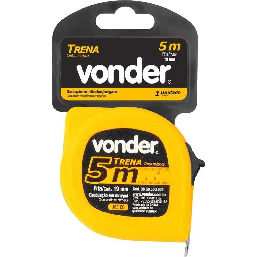 Trena de Aço 5m x 19mm com Trava VONDER
