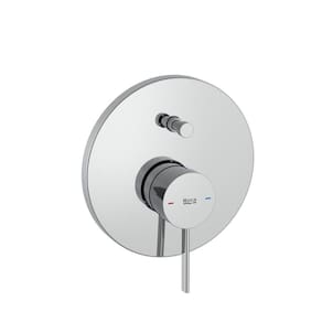Acabamento para Monocomando de Banheira e Chuveiro para Roca Box Insígnia com Desviador Cromado