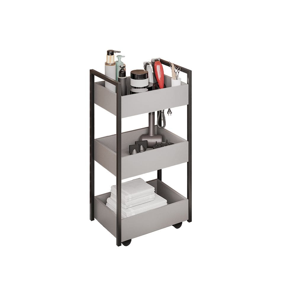 Carrinho de apoio Estética Salão Industrial 3 Prateleiras Lille Preto M12 - D`Rossi